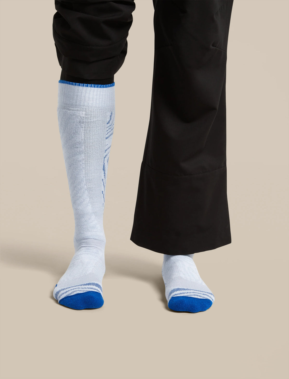 Men's Merino Blend Ski+ Medium Over The Calf Socks Mountain Contour