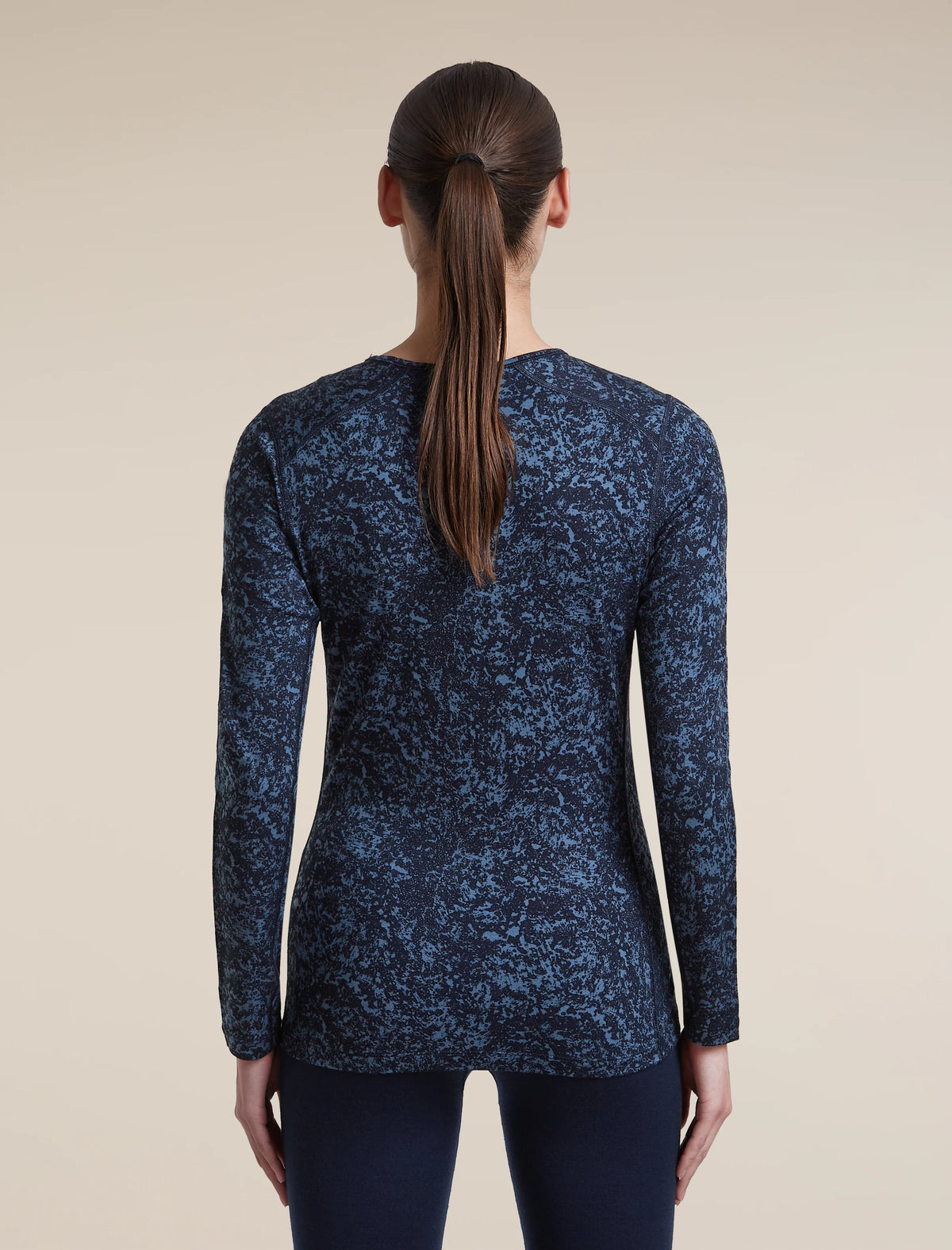 Women's Merino 200 Oasis Long Sleeve Thermal Crewe Moss Bloom AOP