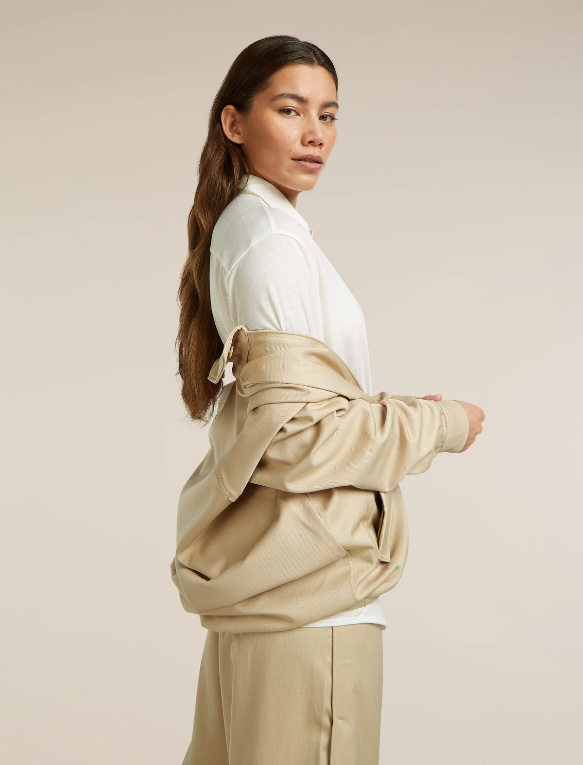 Unisex Merino Cotton Twill Shirt Jacket