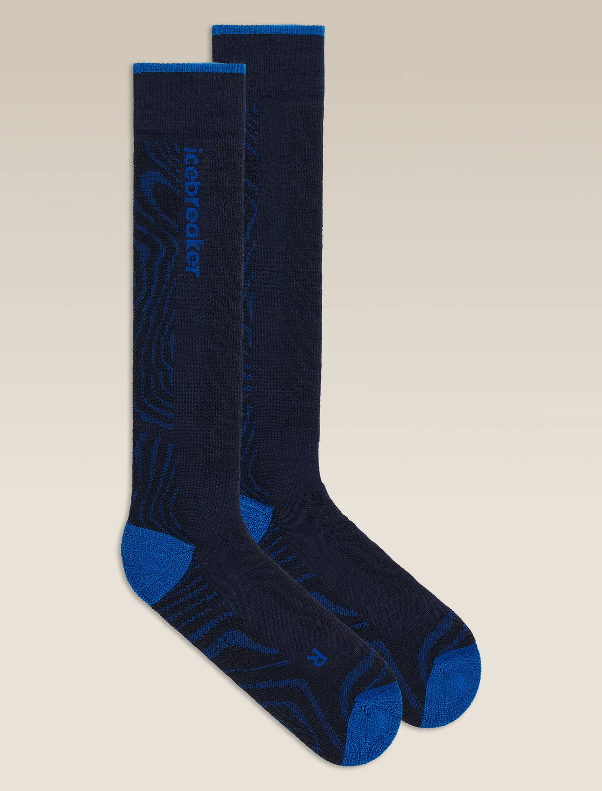 Women's Merino Blend Ski+ Medium Over The Calf Socks Mountain Contour
