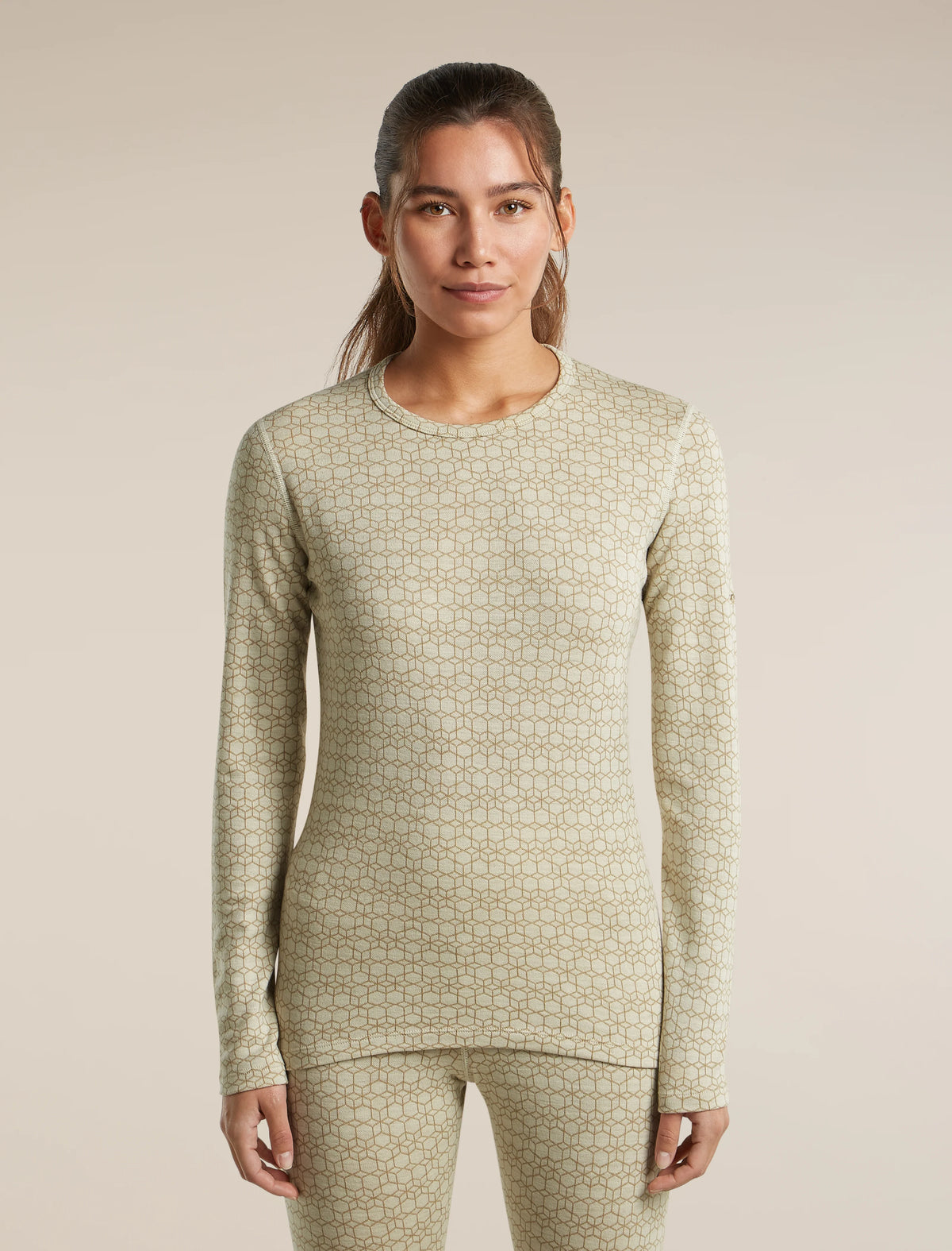 Women's Merino 260 Oasis Vertex Long Sleeve Thermal Crewe Alpine Geo