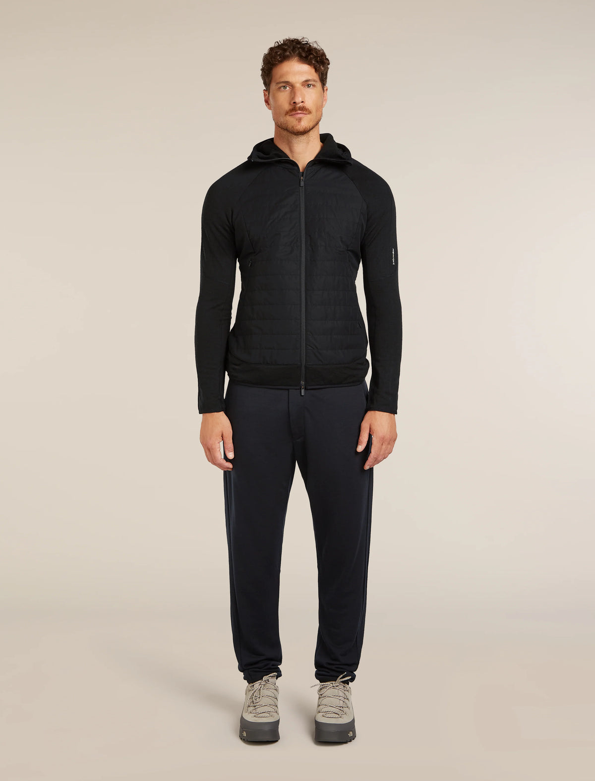 Men's Merino Blend Quantum Hybrid Long Sleeve Zip Hoodie