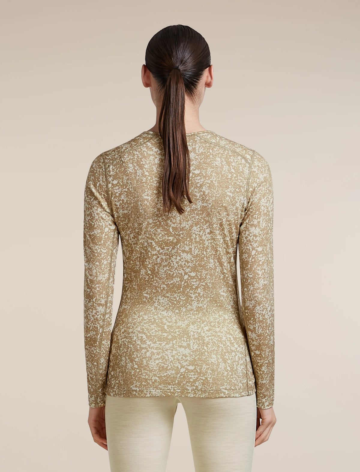 Women's Merino 200 Oasis Long Sleeve Thermal Crewe Moss Bloom AOP
