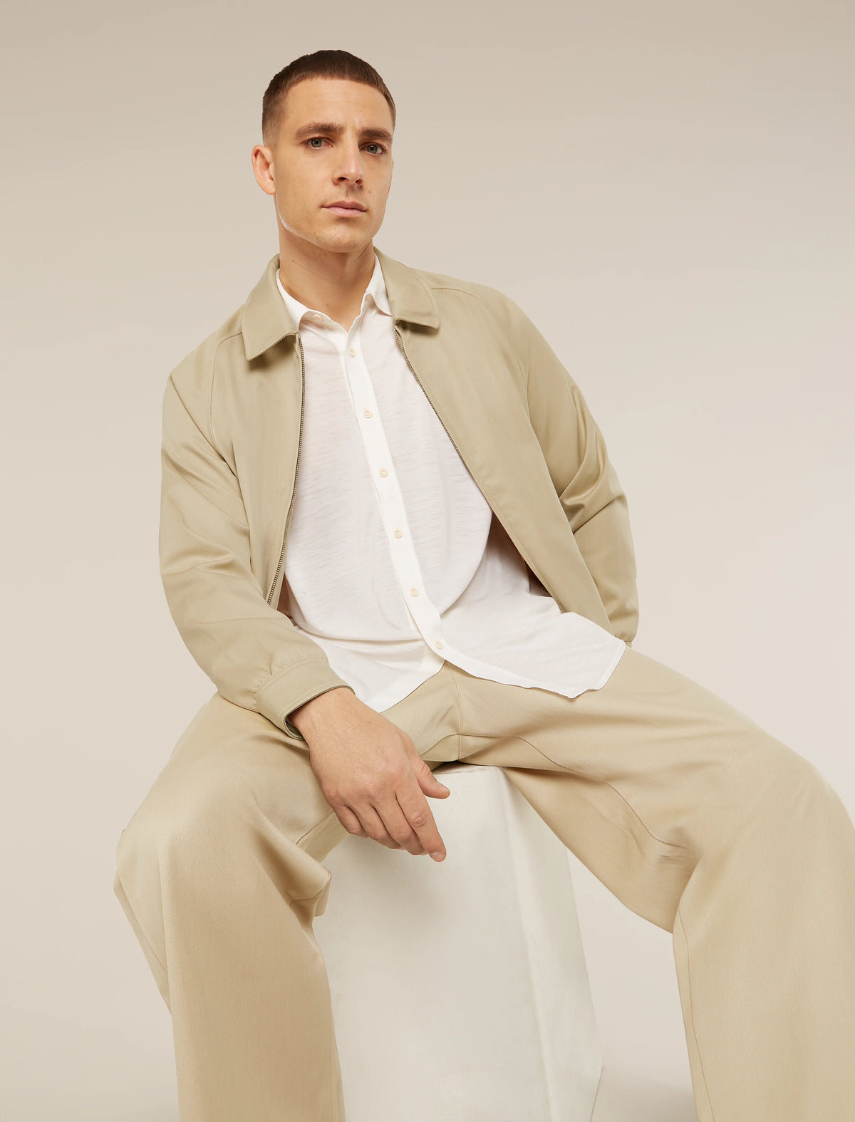 Unisex Merino Cotton Twill Shirt Jacket