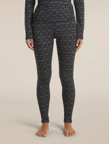 Women's Merino 260 Oasis Vertex High Rise Thermal Leggings Alpine Geo