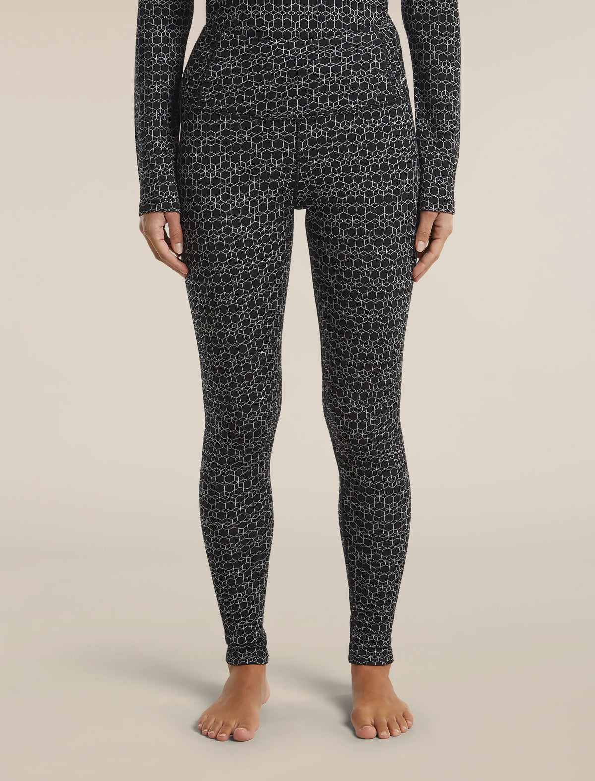 Women's Merino 260 Oasis Vertex High Rise Thermal Leggings Alpine Geo