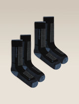Women's Merino Blend Ski+ Medium Over The Calf  2 Pack Socks
